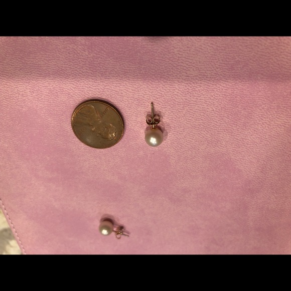 Real freshwater pearl earrings - Picture 2 of 2